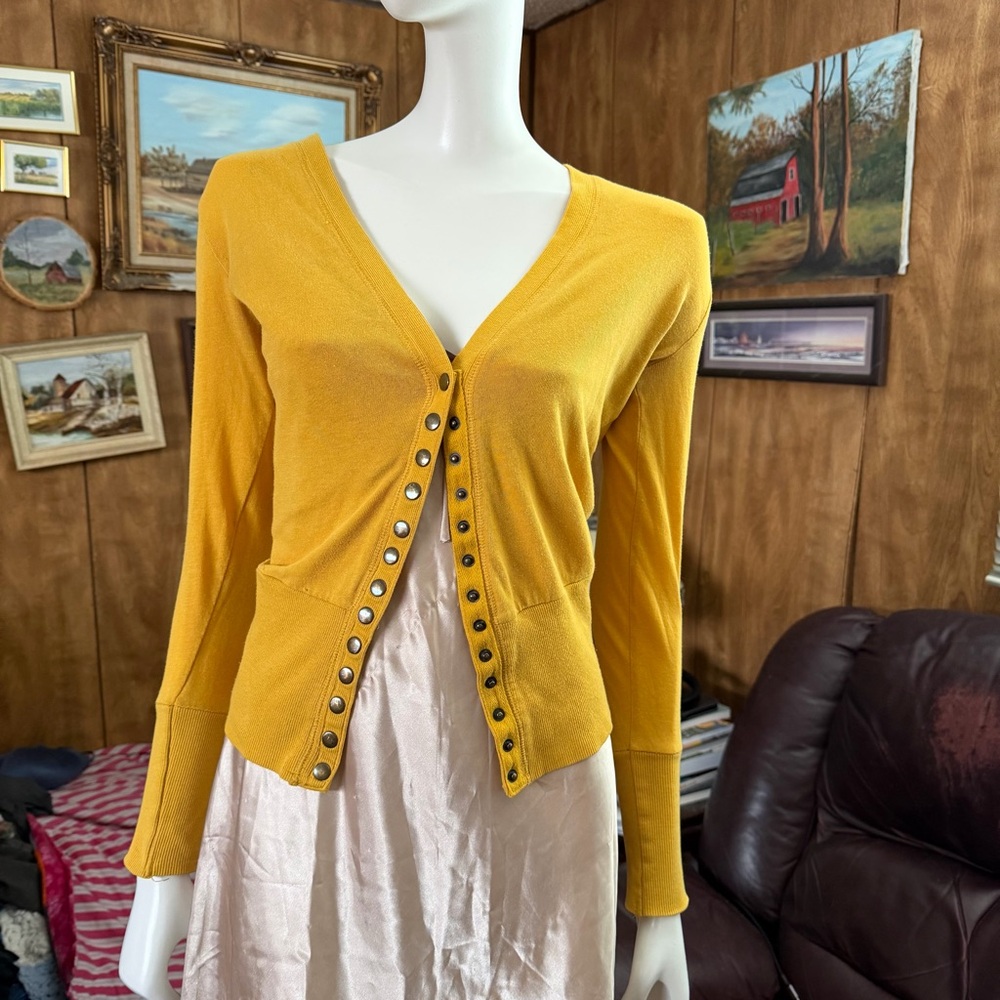 Yellow Button-Up Top - Picture 2 of 6
